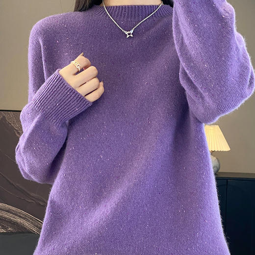 【清河羊毛羊绒专场】鹿展8861 女士半高领羊毛衫 100%羊毛 商品图3