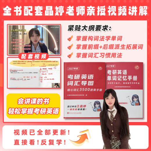 【晶婷老师】2027考研英语核心词汇3500速背手册词汇导图 商品图3