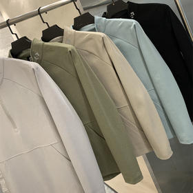 城市机能系列！2025秋冬新款反光印花纯色半拉链户外运动长袖T恤卫衣男！