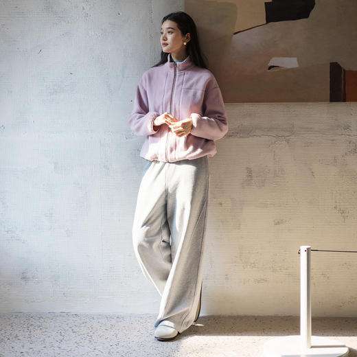 特绽放662朵/暖暖卫衣·棉针织摇粒绒立领长袖下摆抽绳开襟外套女 商品图1