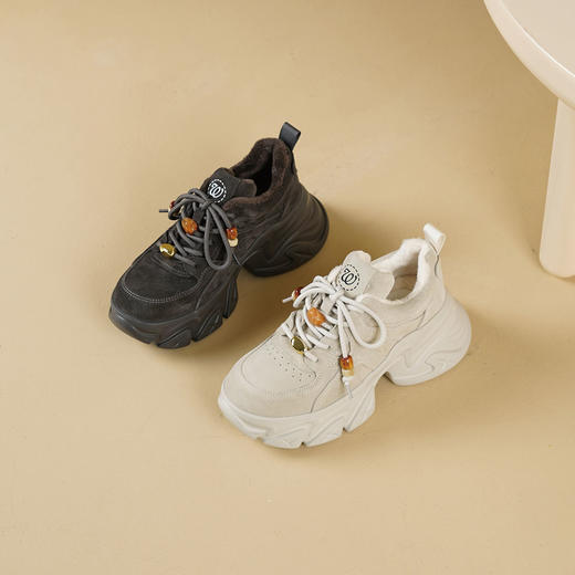 Westory2025年冬季厚底绒面加毛波西米亚风运动鞋深口毛毛鞋S25DM86241 商品图0