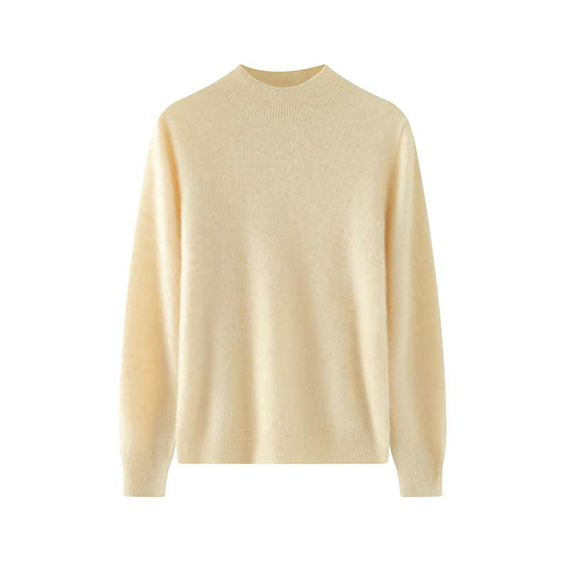 【清河羊毛羊绒专场】鹿展514 女款半高领羊绒衫 100%山羊绒