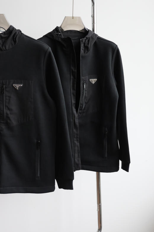 P.R.D 科技感棉质与 Re-Ny1on宽松连帽外套 WT903 商品图4