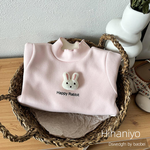 【超值❗️19.9抢🔥宝宝保暖打底衣】宝妈推荐，精选舒适的面料，柔软舒适宝宝喜欢，女童打底衫德绒秋冬，半高领秋冬新款加绒儿童长袖，加厚T恤韩版宝宝上衣L 商品图2