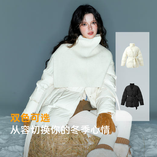 【90白鹅绒】三彩独醒2025冬季新款中长款鹅绒服羽绒服外套F 商品图1