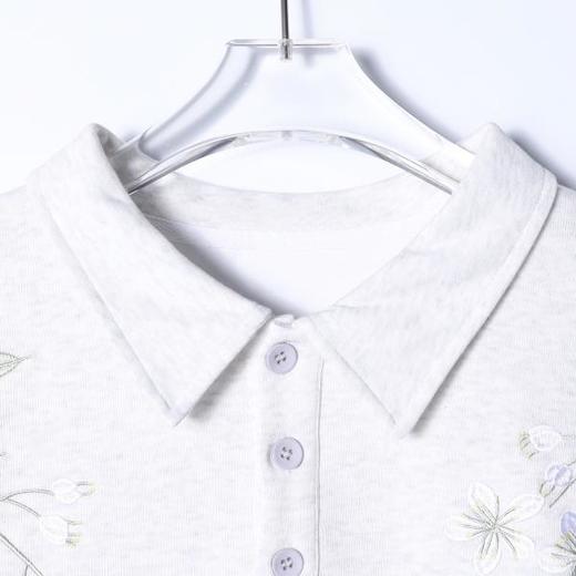 9602SDSA男士秋冬新款痞帅男装潮牌简约刺绣花卉polo领卫衣百搭时尚 商品图2