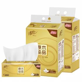 清风 原木金装抽纸3层110抽4包*2提 B0MJ04B-02T