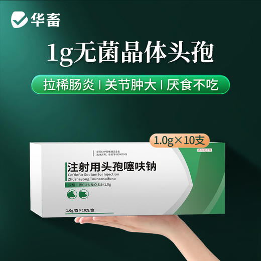 【积分兑换】华畜兽用注射头孢噻呋钠猪牛羊消炎药养殖场用 商品图0
