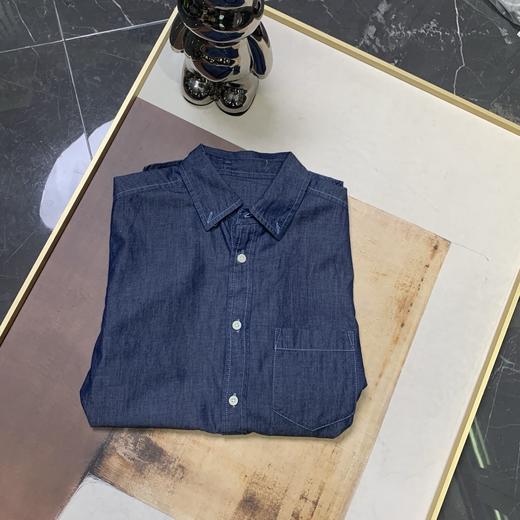 秋冬款蓝色长袖气质百搭叠穿衬衣外套 商品图14