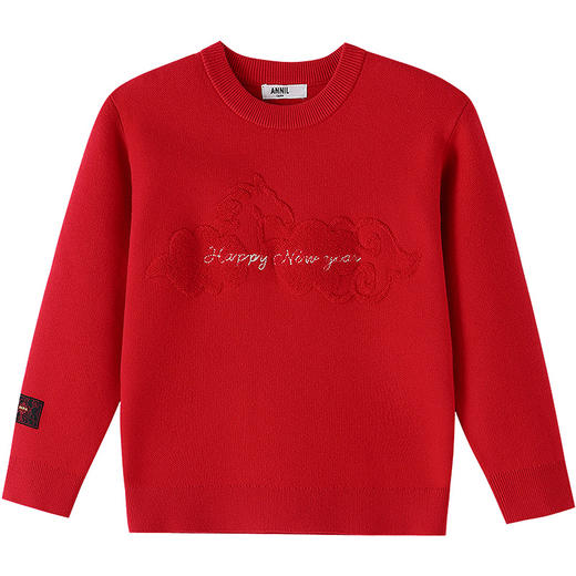 【新年波】男女童圆领长袖针织衫春季新款安奈儿童装EM614512 商品图8