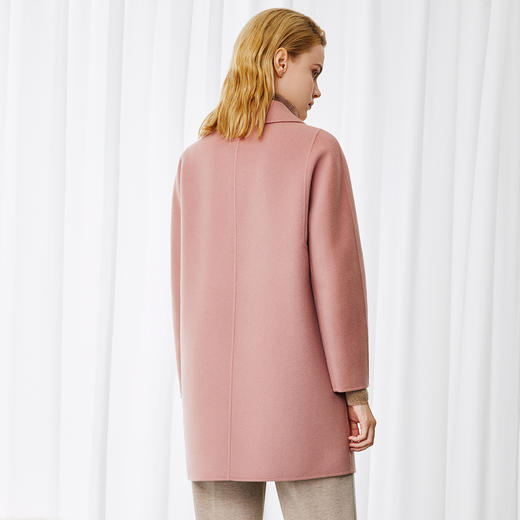 EITIE爱特爱高级感气质翻领收腰显瘦羊毛羊绒毛呢大衣冬季新款8014717 商品图4