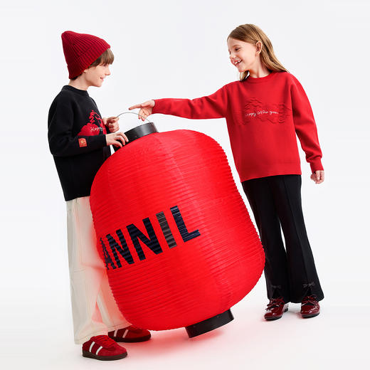 【新年波】男女童圆领长袖针织衫春季新款安奈儿童装EM614512 商品图6