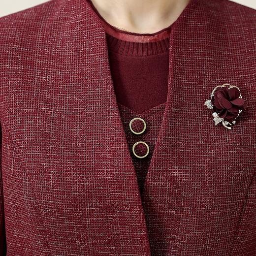 QYM 7259016-Y时尚套装洋气休闲两件套外套+连衣裙 商品图3