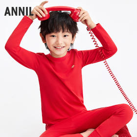 【新年波】男女童秋衣裤套装春季新款安奈儿童装JM617504