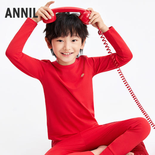 【新年波】男女童秋衣裤套装春季新款安奈儿童装JM617504 商品图0