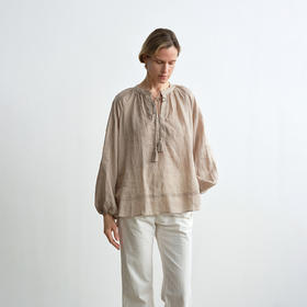 ROMI STUDIO“东方美学”100%苎麻轻薄宽松灯笼袖衬衫 RWCSSJ2691【发货时间25-30天】