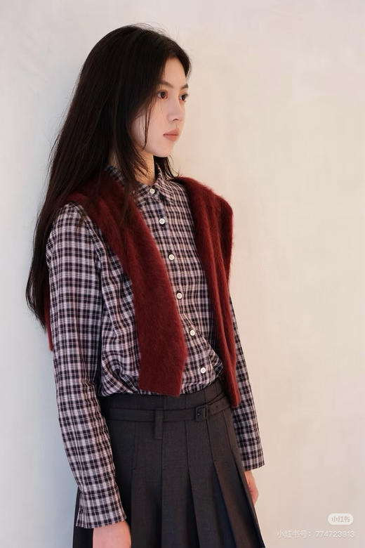 1016-8 原材原厂 小禾色织格纹衬衫 167/135上身4码略小 我穿6码就好 商品图0