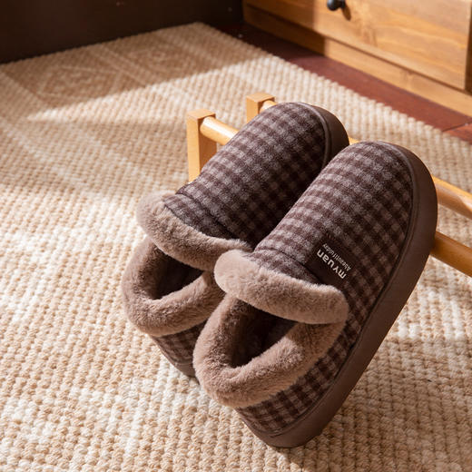 冬季【老人棉鞋防滑】保暖加绒加厚 老式中老年人包跟棉拖鞋男外穿  商品图7