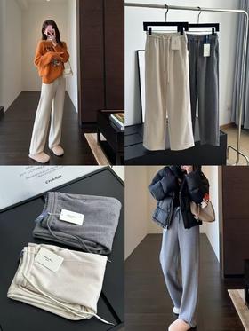 超显嫩❗️卫衣裤套装一套入👍【梅茵凯琳Meline Kaylin羚羊绒阔腿裤/印花连帽卫衣】⚠️柔软好穿，裤子一体绒设计‼️  ⚠️舒适感拉满，连帽设计慵懒防风，修饰腰身！