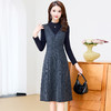 QYM 25S29-Y时尚格纹连衣裙中长款A字裙 商品缩略图1
