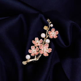 中式国风复古梅花滴油胸针，精致优雅汉服旗袍别针配饰胸花LY-M-404