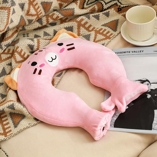 【恒温锁热❗️软萌亲肤 | 颈肩全护 | 速热冷敷】大容量 U型热水袋可爱冷热两用水袋颈椎热敷敷脖子暖颈挂脖。hb 商品图3