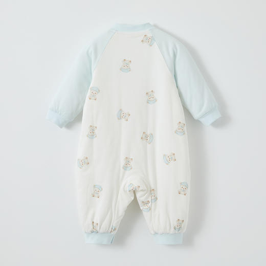 怡比晚安小熊长袖开襟哈衣HY25WIN021花蓝色调59#-90# 商品图7