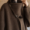 绽放625朵/荒野旅行外套·羊驼羊毛混纺开襟含围巾中长款毛呢外套 商品缩略图3