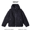 23835SDSA男士秋冬新款痞帅男装老钱风纯色格纹拉链连帽白鹅绒服外套 商品缩略图1