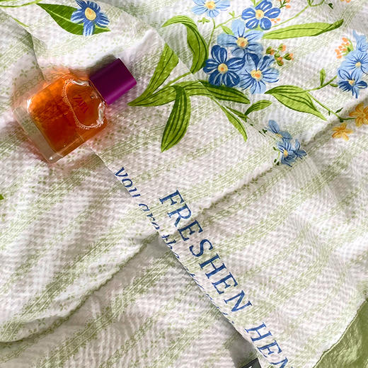 啄木鸟 夏凉被-泡泡纱鲜豆被-青青草原200*230cm ZMN-XB016 商品图4