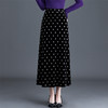 黑色波点垂感修身直筒裙，长款休闲A字裙显瘦高腰半身裙MYX-YS-9966-L 商品缩略图0