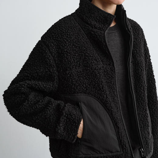 ROMI STUDIO“温暖过冬”绵羊毛混纺大颗粒绒宽松立领外套 431WS092 商品图7