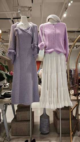 【门店同款】ENJOY秋季“谧色花颂”玫瑰花两件套裙 165793512