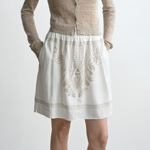 ROMI STUDIO“松弛夏日”100%莱赛尔重工绣花半身短裙 RWCRXJ3773【发货时间：25-30天】 商品图5