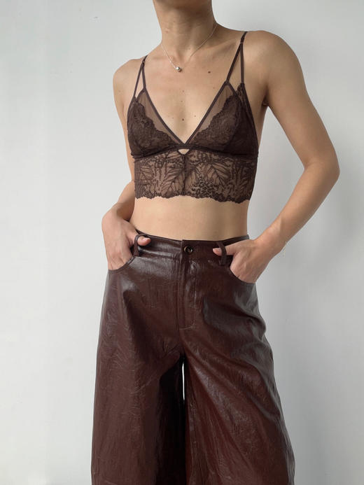 LOAM｜迭影 双层蕾丝三角杯短吊带 [ 黑 / 白 / 绿 / 蓝 / 黄 / 咖  ] 商品图9