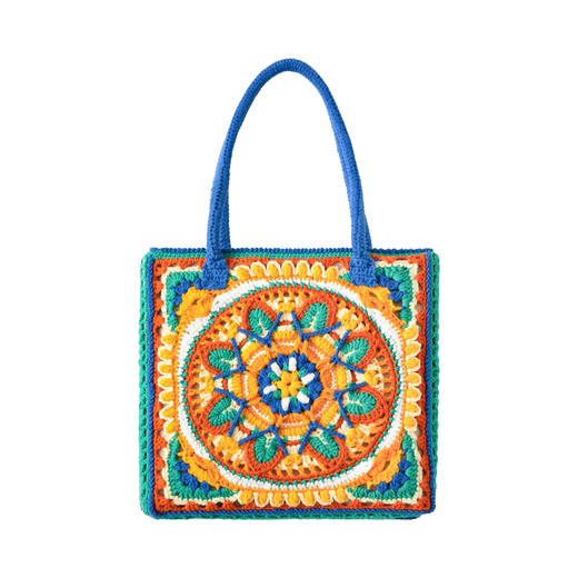 苏苏姐家七彩琳琅拼花包手工DIY钩针编织4股棉毛线团自制材料包 商品图4