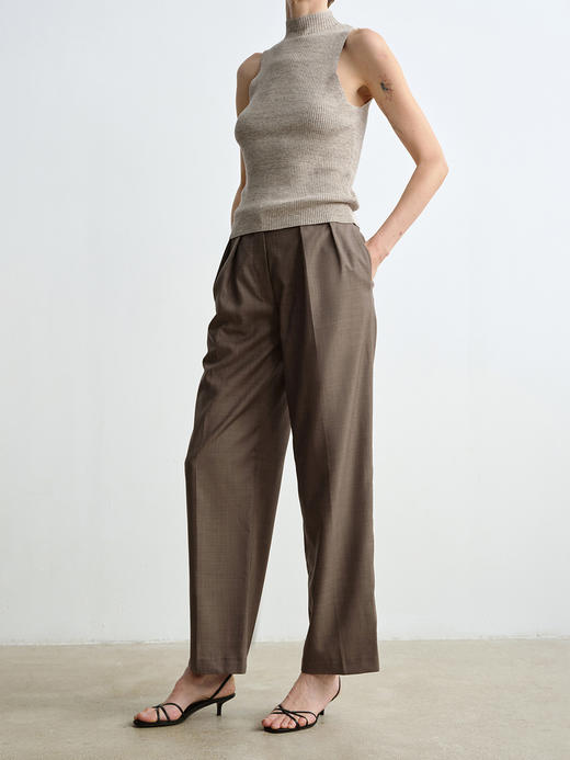 ROMI STUDIO 立体褶位宽松直筒慵懒感西裤女肌理感显高显瘦K2722 商品图5