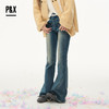 P&X设计师女装2025冬季女喇叭裤牛仔长裤复古港风 825410174 蓝色 商品缩略图1
