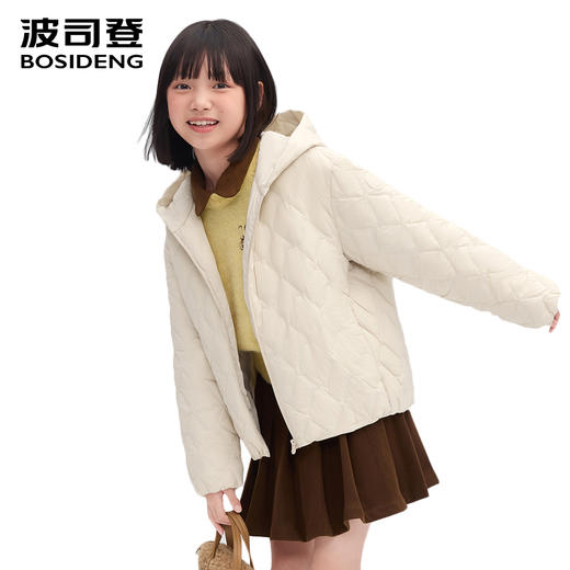 波司登25新款男女童短款儿童羽绒服连帽抗菌绒T250135042Q 商品图2