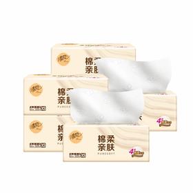 清风 原木纯品抽纸4层80抽*6包(新旧随机) BC-CP80C6B