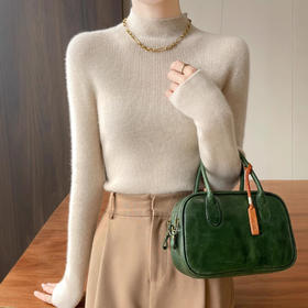 内搭外穿都有范 秋冬新款一线安迪绒半高领修身新款新品厂家新款新品2025新款长袖套头打底衫女毛衣