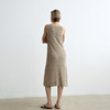 ROMI STUDIO 亚麻和纸纱混纺镂空无袖宽松长款连衣裙 RWCRLG2782 商品缩略图4