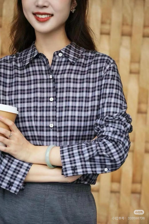 1016-8 原材原厂 小禾色织格纹衬衫 167/135上身4码略小 我穿6码就好 商品图1