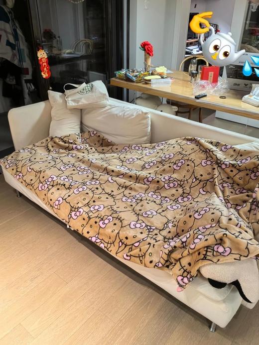 【野*家同款KT联名法兰绒毛毯150*200cm】3款可选，超柔软的法兰绒面料，细腻亲肤舒适；四角可爱装饰甜度爆表，保暖又可爱WD 商品图5