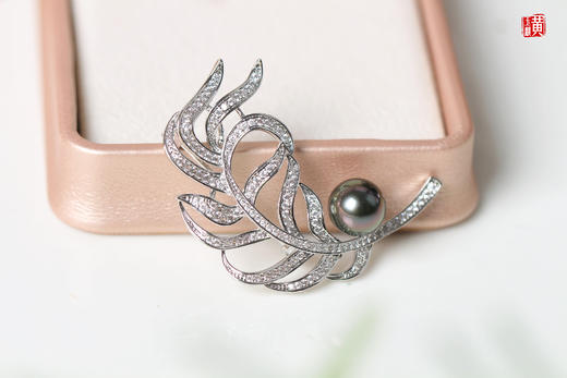 【轻盈之羽】大溪地海水珍珠胸针 商品图4