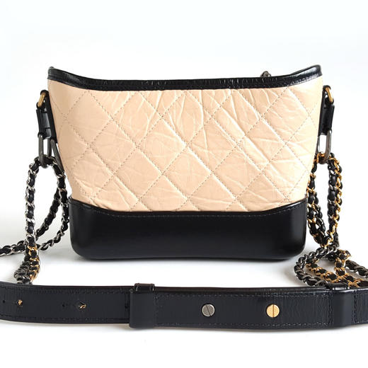 【95新】CHANEL香奈儿Gabrielle A91810 Y61477 C0204小号米黑拼色Gabrielle流浪包单肩斜挎包女士091025NJ44现售价：8700 商品图4