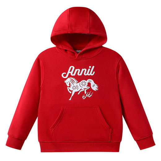 【新年波】男女童带帽长袖卫衣春季新款安奈儿童装EM611508 商品图6