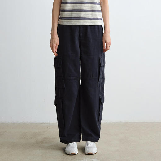 ROMI STUDIO“工装美学”*长绒竹节棉高士线绳染休闲裤 431K0022(现货) 商品图0