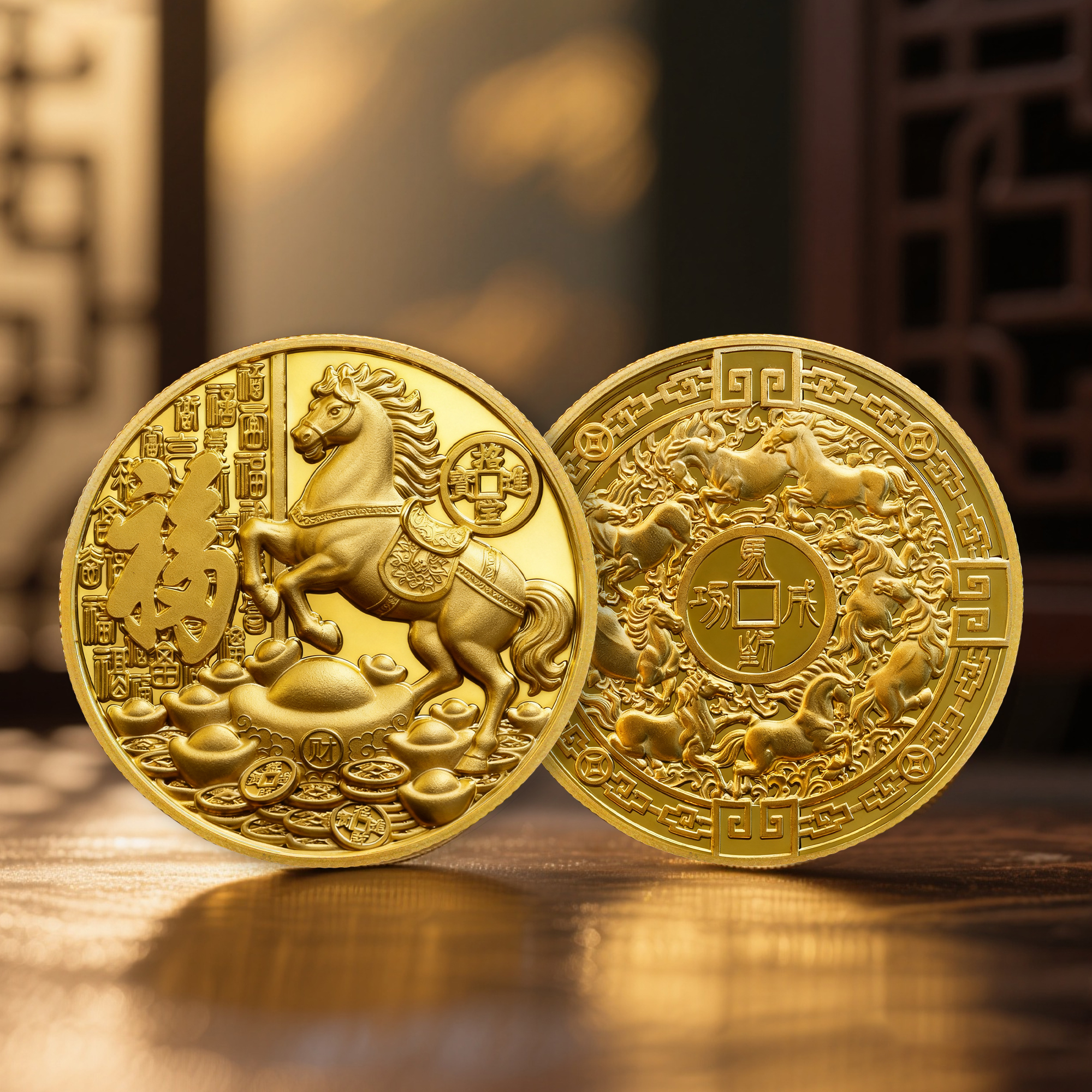 2025马年生肖荧光纪念章40mm