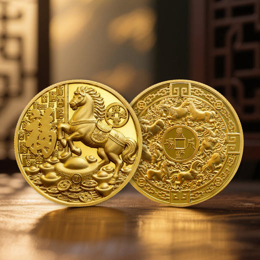 2025马年生肖荧光纪念章40mm 封装版 商品图0